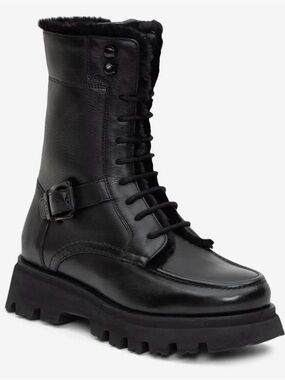Ara Kaiza Black Lug Sole Leather Lace-Up Ankle Boots UK Size 3.5=US Size 5.5